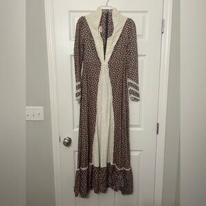 Gunne Sax Floral Long Sleeve Dress